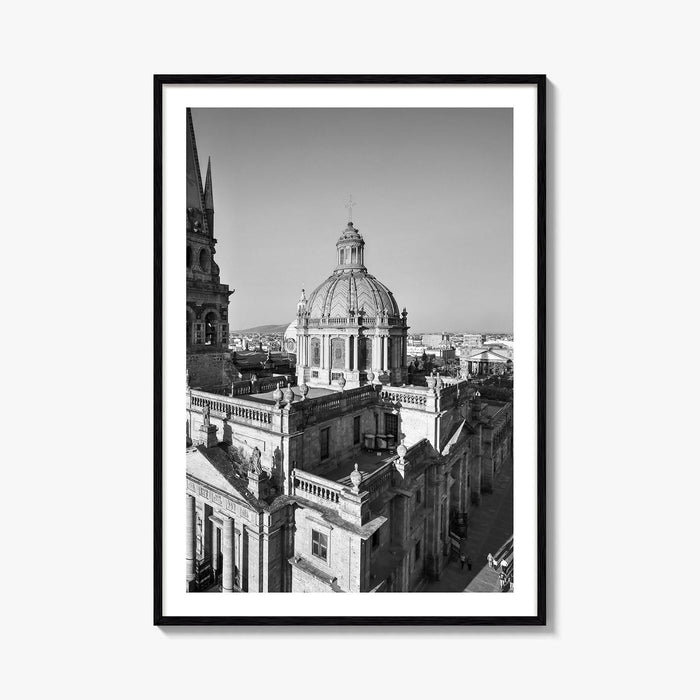 Guadalajara Black and White Fine Art Photo Print, Cathedral, Jalisco Mexico, Wall Poster