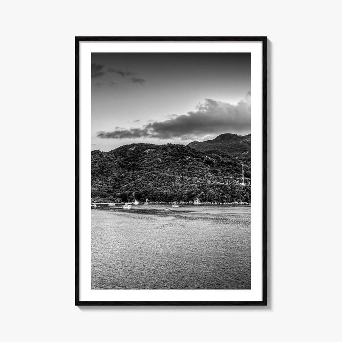 Labadee Black and White Fine Art Photo Print, Haiti Wall Poster, Tropical Port