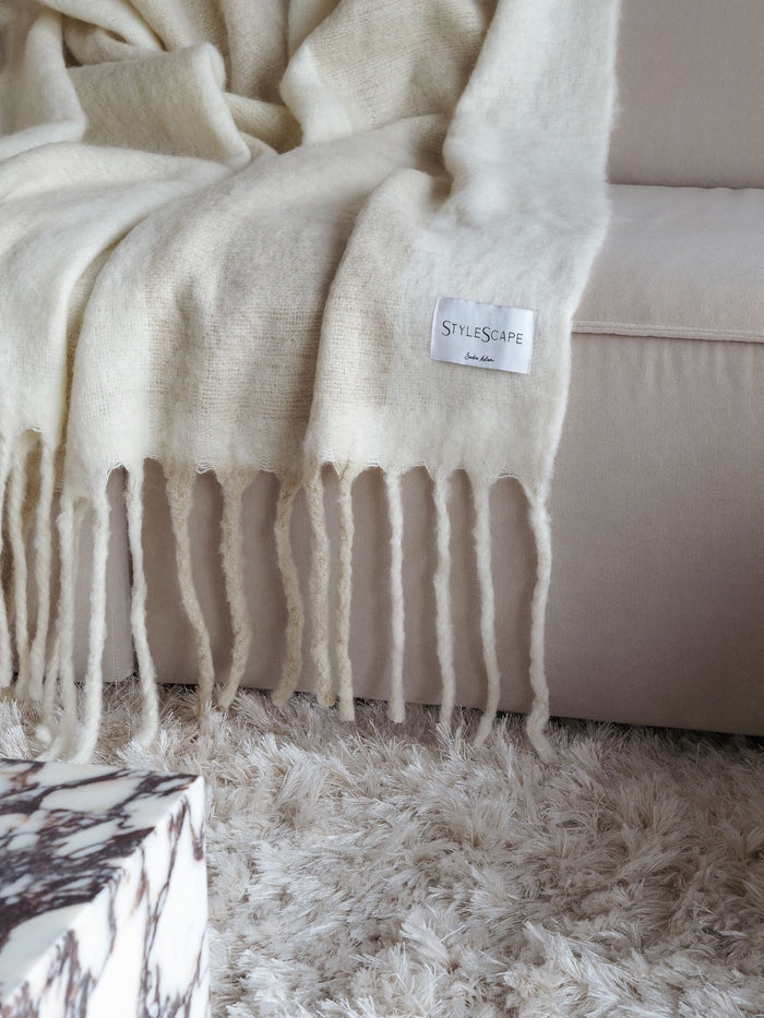 HANA Striped Wool Blanket - Handwoven New Zealand Wool