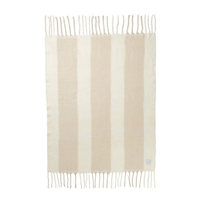 HANA Striped Wool Blanket - Handwoven New Zealand Wool