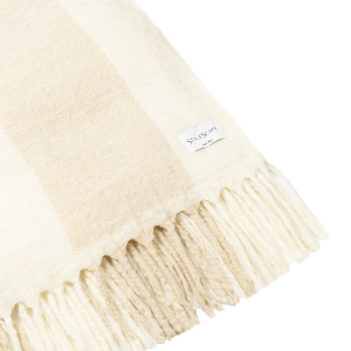 HANA Striped Wool Blanket - Handwoven New Zealand Wool