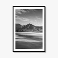 Hanalei Black and White Fine Art Photo Print, Kauai Hawaii Beach Wall Decor Poster
