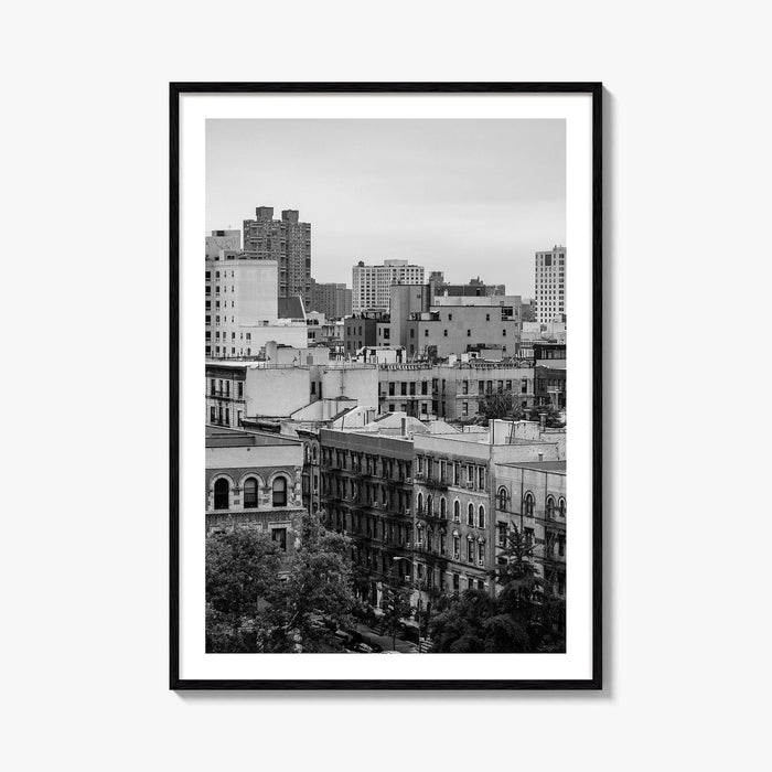 Harlem Skyline Black and White Fine Art Photo Print, Manhattan NYC Wall Decor Poster