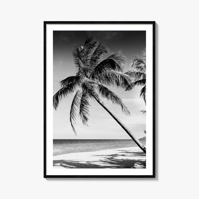 Thailand Black and White Fine Art Photo Print, Tropical Beach Wall Decor Poster