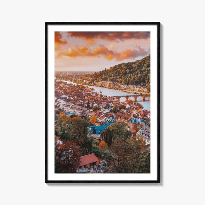 Heidelberg Fine Art Photo Print, Neckar River, Karl Theodor Bridge, Germany Wall Art