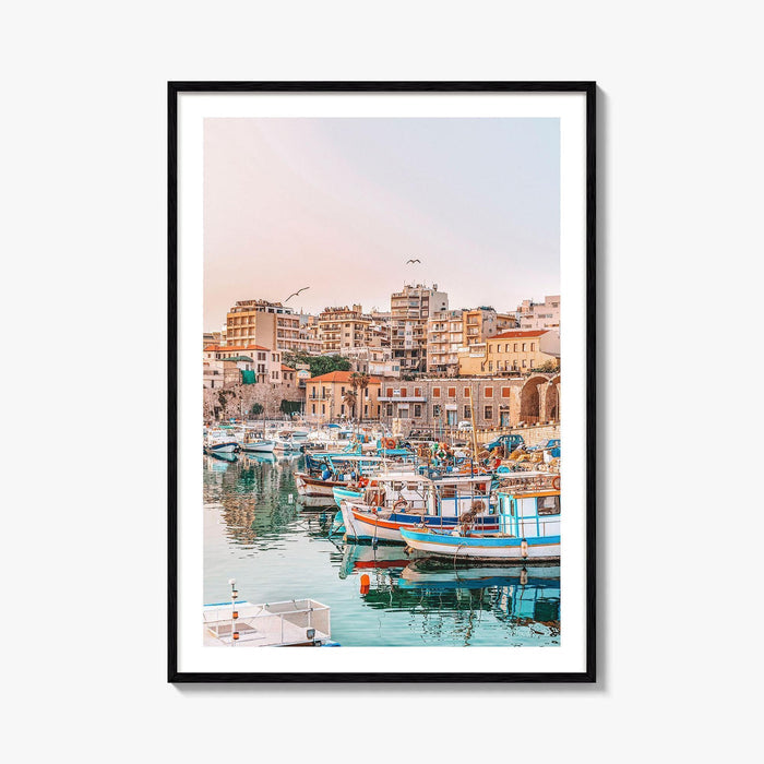 Heraklion Fine Art Photo Print, Crete Greece, Old Port Wall Decor Poster, Iraklio