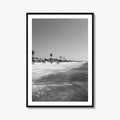 Hermosa Beach Black and White Fine Art Photo Print, Pier View, Los Angeles Poster