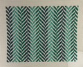 Herringbone Clutch Turquoise