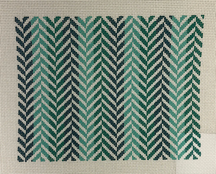 Herringbone Clutch Turquoise