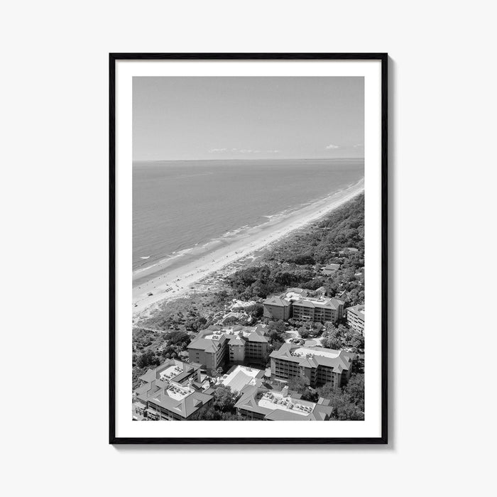 Hilton Head Island Black and White Fine Art Photo Print, Coligny South Carolina Poster