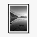 Himalayas Black and White Fine Art Photo Print, Nepal Poster, Mountain Lake Reflection