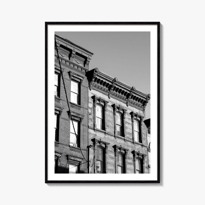 Hoboken Black and White Fine Art Photo Print, New Jersey Brownstones Poster