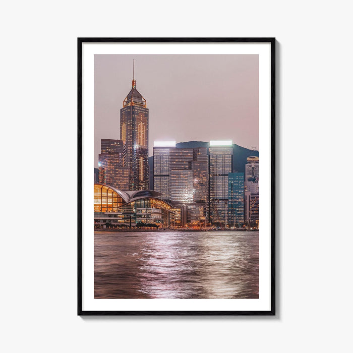 Hong Kong Skyline Fine Art Photo Print, Victoria Harbour, China Wall Decor Poster