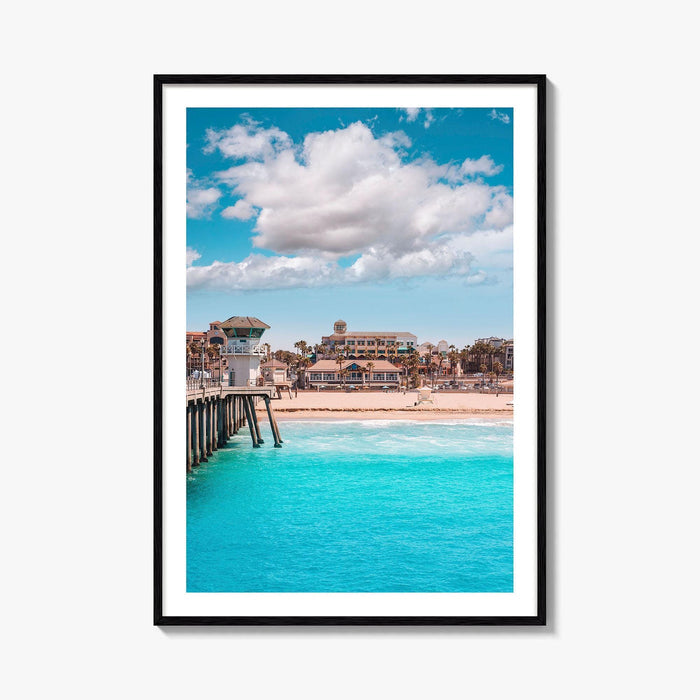Huntington Beach Fine Art Photo Print, Lifeguard Tower, Pier, Orange County California USA
