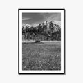 Idaho Black and White Fine Art Photo Print, McGown Peak Sawtooth Mountains USA Poster