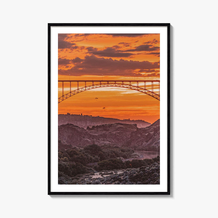 Twin Falls Idaho Fine Art Photo Print, Perrine Bridge, Base Jumpers, Wall Decor, Poster
