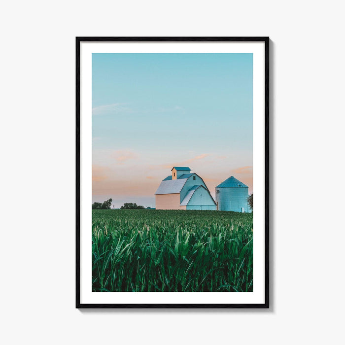 LaSalle County Illinois Fine Art Photo Print, Barn Cornfield Wall Decor Poster, USA