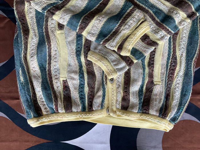 Coogi 3D-knitted acrylic/cotton/viscose cardigan, Medium.