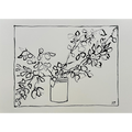 India Ink Branches in Vase by Aislinn Forbes