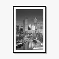 Indianapolis Skyline Black and White Fine Art Photo Print, Indiana Poster