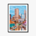 Indianapolis Skyline Fine Art Photo Print, Indiana, USA, Canal, Downtown, Poster, Wall Decor, Indy
