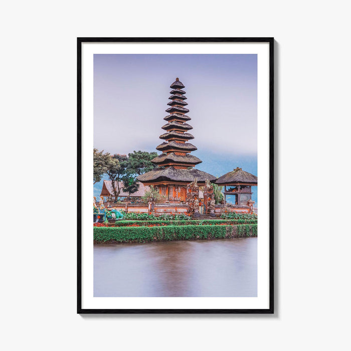 Bali Fine Art Photo Print, Ulun Danu Bratan Temple, Bratan Lake Indonesia Poster