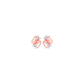 Intriguing Earrings With CZ in 18K Rose Gold