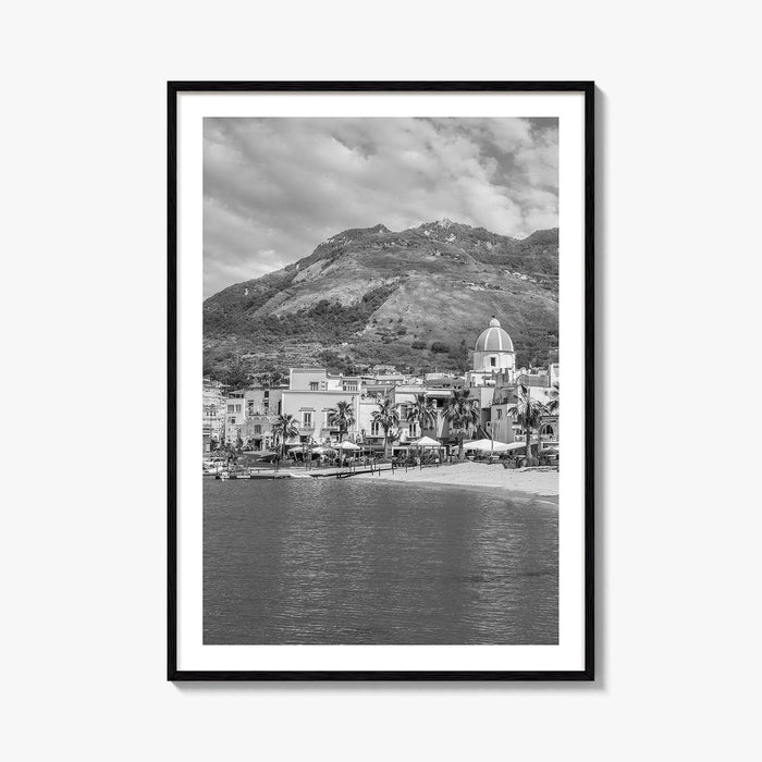 Ischia Black and White Fine Art Photo Print, Forio, Italy Wall Decor Poster
