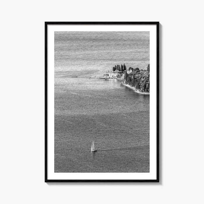 Punta San Vigilio Black and White Fine Art Photo Print, Lake Garda Italy Poster