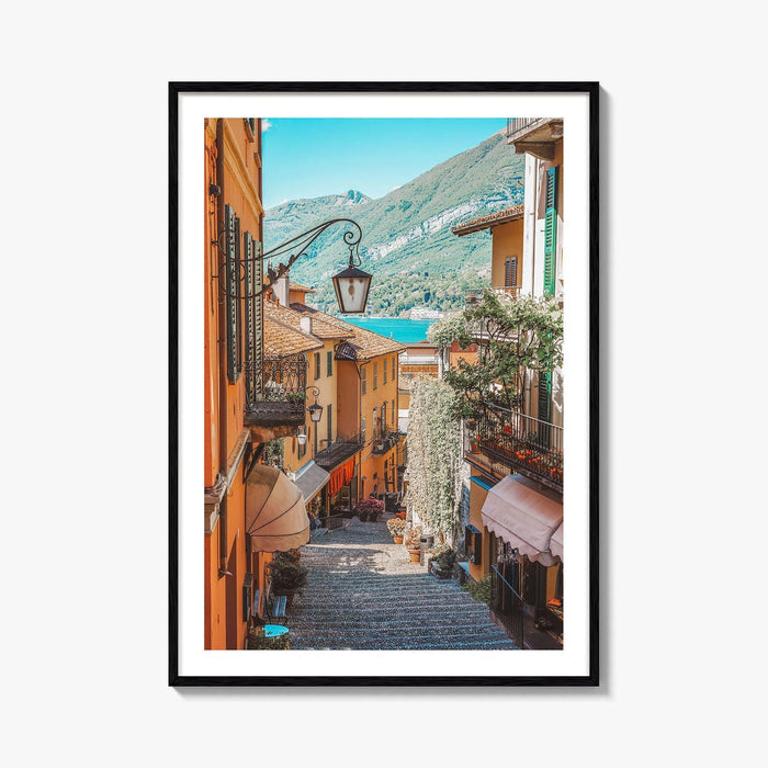 Bellagio Fine Art Photo Print, Lake Como Italy, Old Town Street Wall Decor Poster