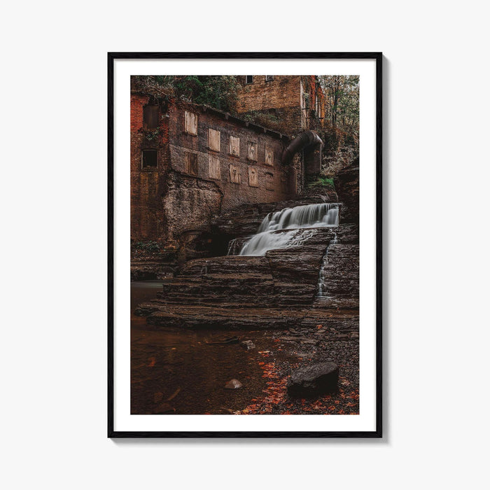 Ithaca Fine Art Photo Print, Wells Falls, New York, Van Nattas Station Poster