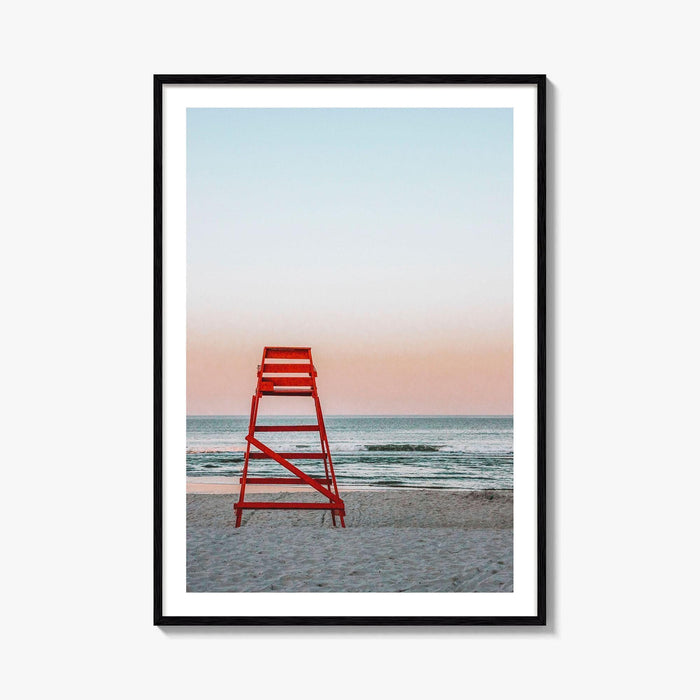 Jacksonville Beach Fine Art Photo Print, Jacksonville FL, Lifeguard Chair, Ocean, Wall Decor