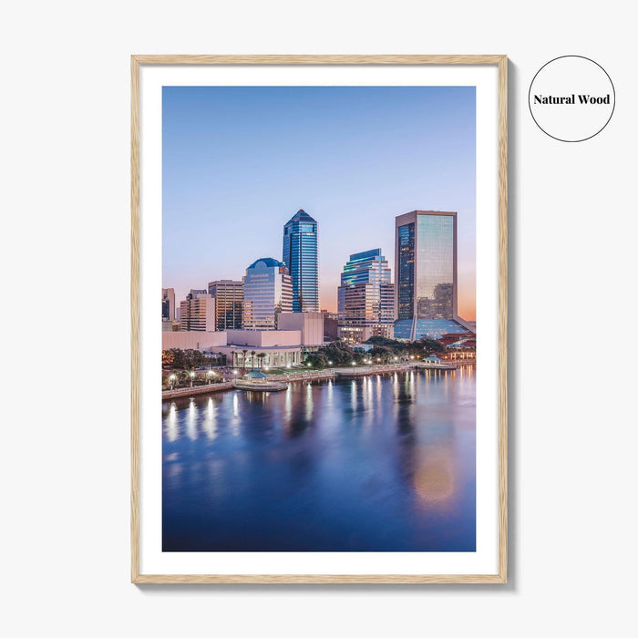 Jacksonville Skyline Fine Art Photo Print, St Johns River, Florida USA Wall Poster