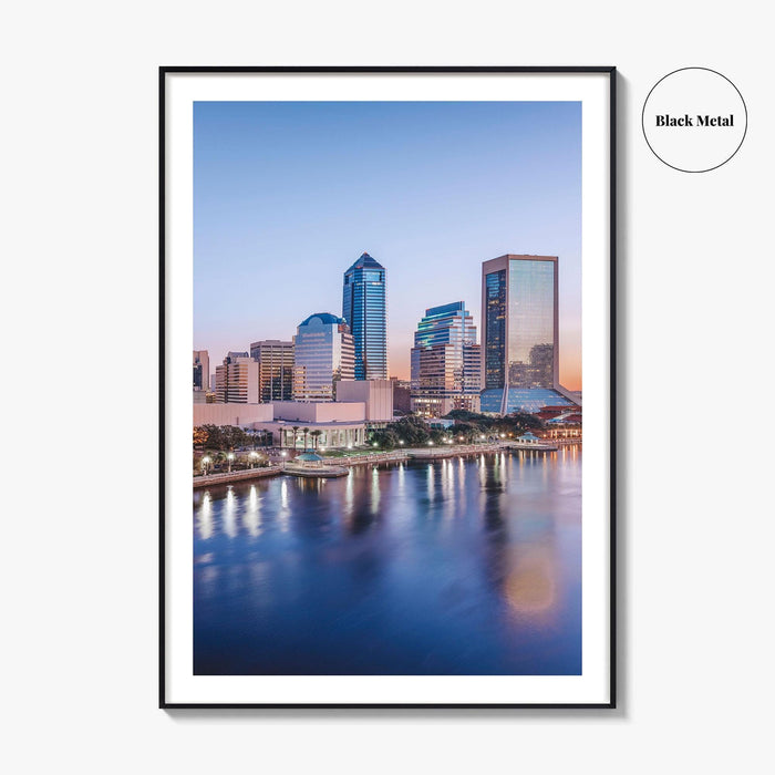 Jacksonville Skyline Fine Art Photo Print, St Johns River, Florida USA Wall Poster