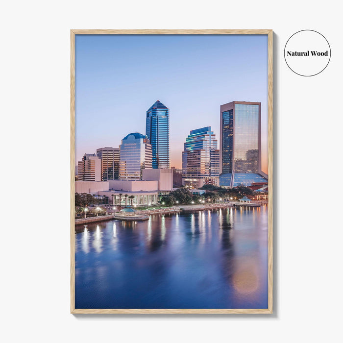 Jacksonville Skyline Fine Art Photo Print, St Johns River, Florida USA Wall Poster