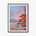 Fujiyoshida Fine Art Photo Print, Chureito Pagoda, Mount Fuji, Japan, Cherry Blossoms