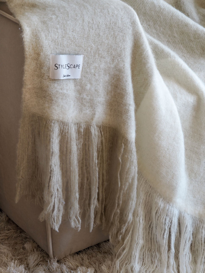 JASMIN Checked Wool Blanket - Handwoven New Zealand Wool