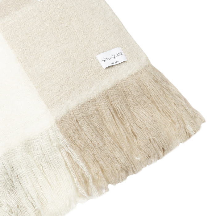 JASMIN Checked Wool Blanket - Handwoven New Zealand Wool