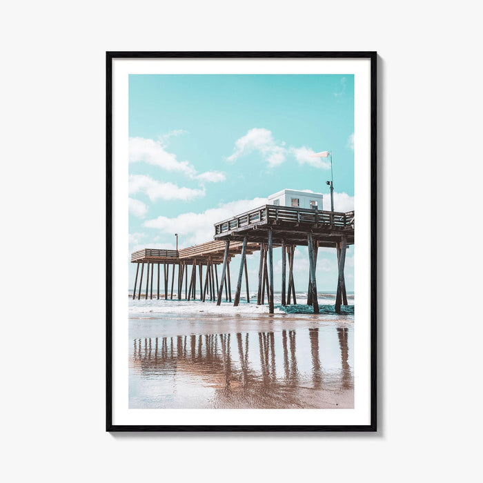 Ocean City NJ Fine Art Photo Print, Boardwalk Fishing Pier, Jersey Shore Poster