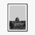 Jerusalem Skyline Black and White Fine Art Photo Print, Israel Wall Decor Poster