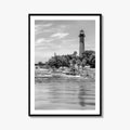 Jupiter Black and White Fine Art Photo Print, Palm Beach Lighthouse Florida USA Poster