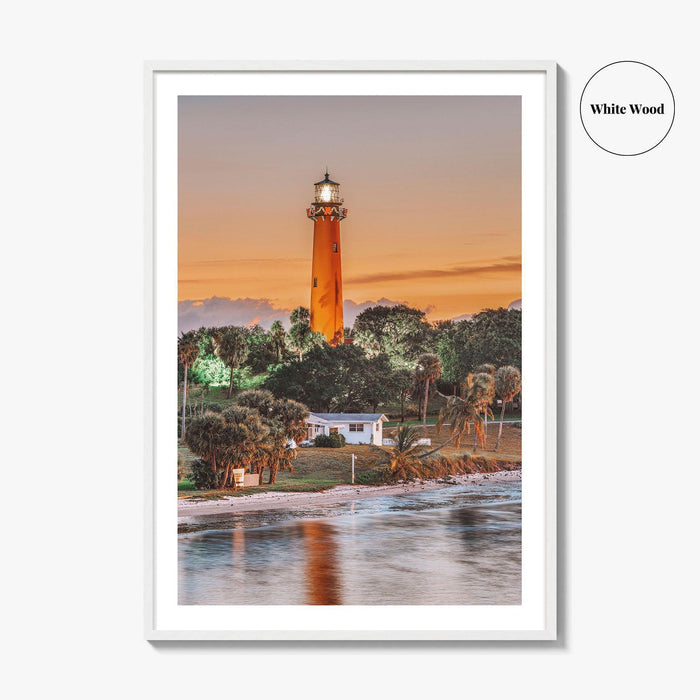 Jupiter Fine Art Photo Print, Inlet Lighthouse, Florida Wall Decor Poster, USA