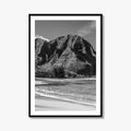 Tunnels Beach Kauai Black and White Fine Art Photo Print, Hawaii Wall Decor, Hanalei