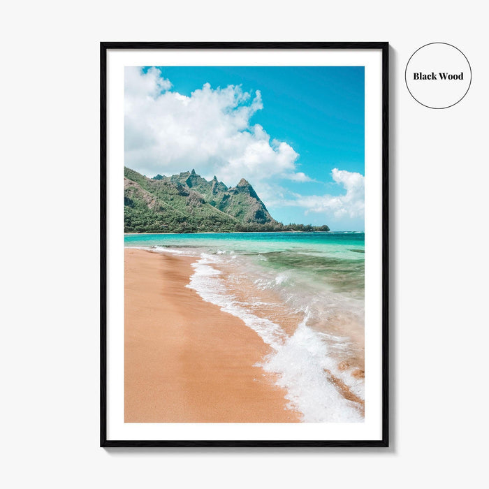 Kauai Fine Art Photo Print, Tunnels Beach Seascape, North Shore, Hawaii USA Poster