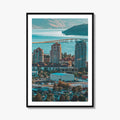 Kelowna Skyline Fine Art Photo Print, Okanagan Lake, Knox Mountain, British Columbia Poster