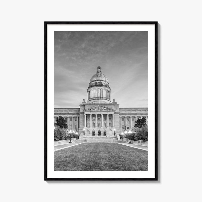 Frankfort Kentucky Black and White Fine Art Photo Print, State Capitol, USA Poster