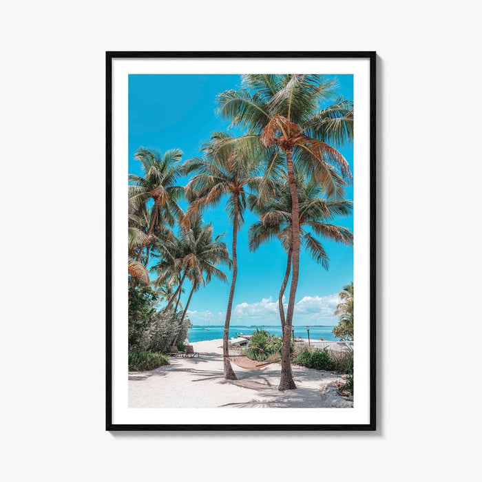 Key Largo Fine Art Photo Print, Florida, Tropical Beach, Palm Trees Poster