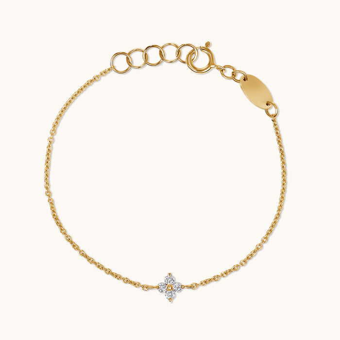 Dainty Lab Diamond Flower Bracelet - Happy Jewelers Fine Jewelry Lifetime Warranty