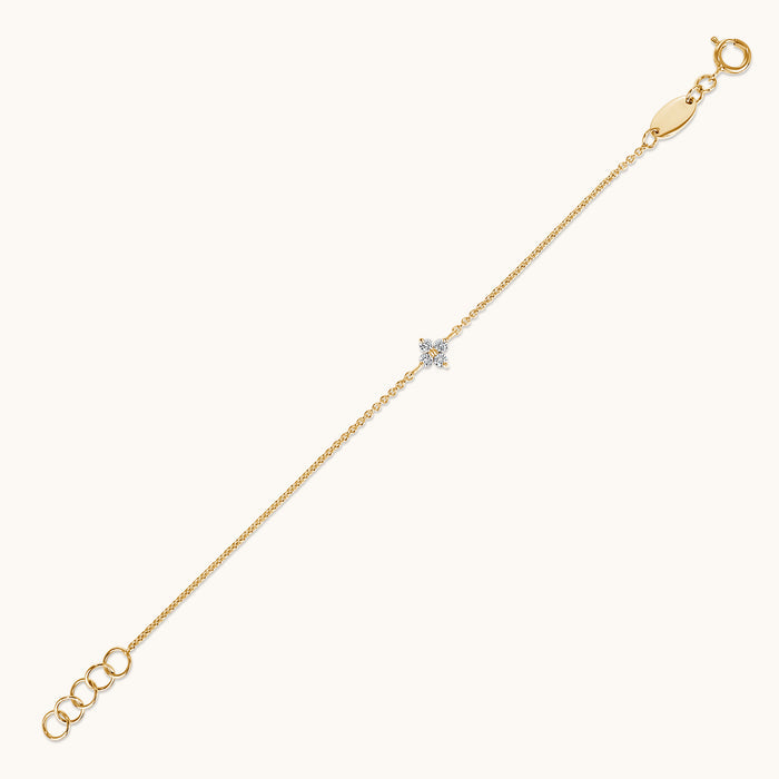 Dainty Lab Diamond Flower Bracelet - Happy Jewelers Fine Jewelry Lifetime Warranty