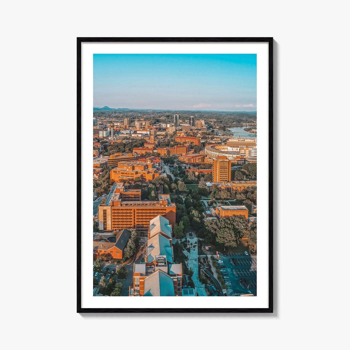Knoxville Fine Art Photo Print, University of Tennessee, Aerial View, USA Wall Poster